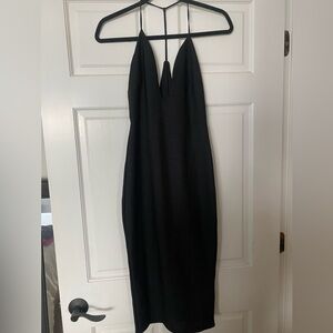 ASOS black racer back dress